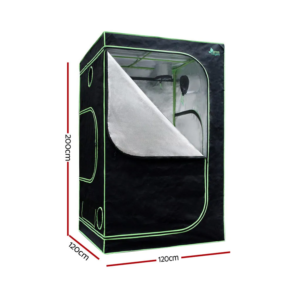 1200W Full-Spectrum LED Grow Tent Kit w/ Vent Fan - Greenfingers