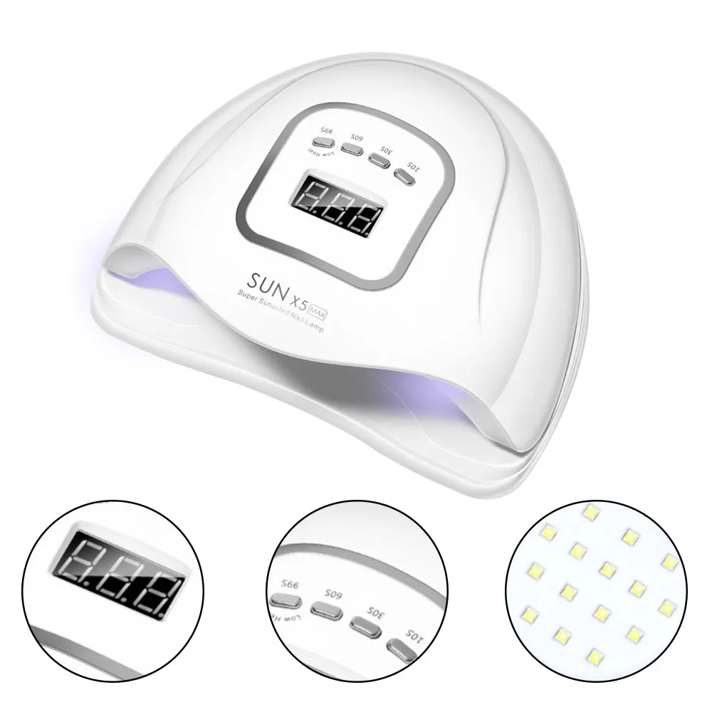 120W LED UV Nail Gel Dryer Curing Lamp- AU/US/UK/EU Plug