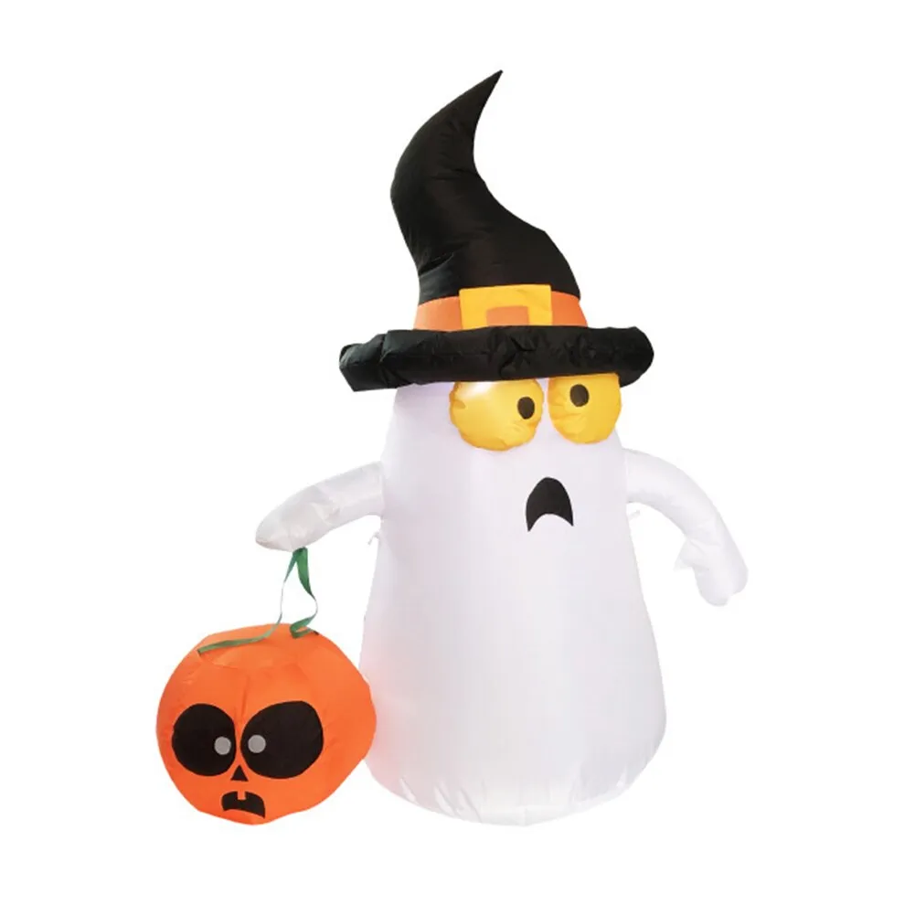 1.2/1.5/1.8m Festival Inflatable Doll Night Light Outdoor Halloween Christmas Decoration for Home Garden Party Arrangement Props