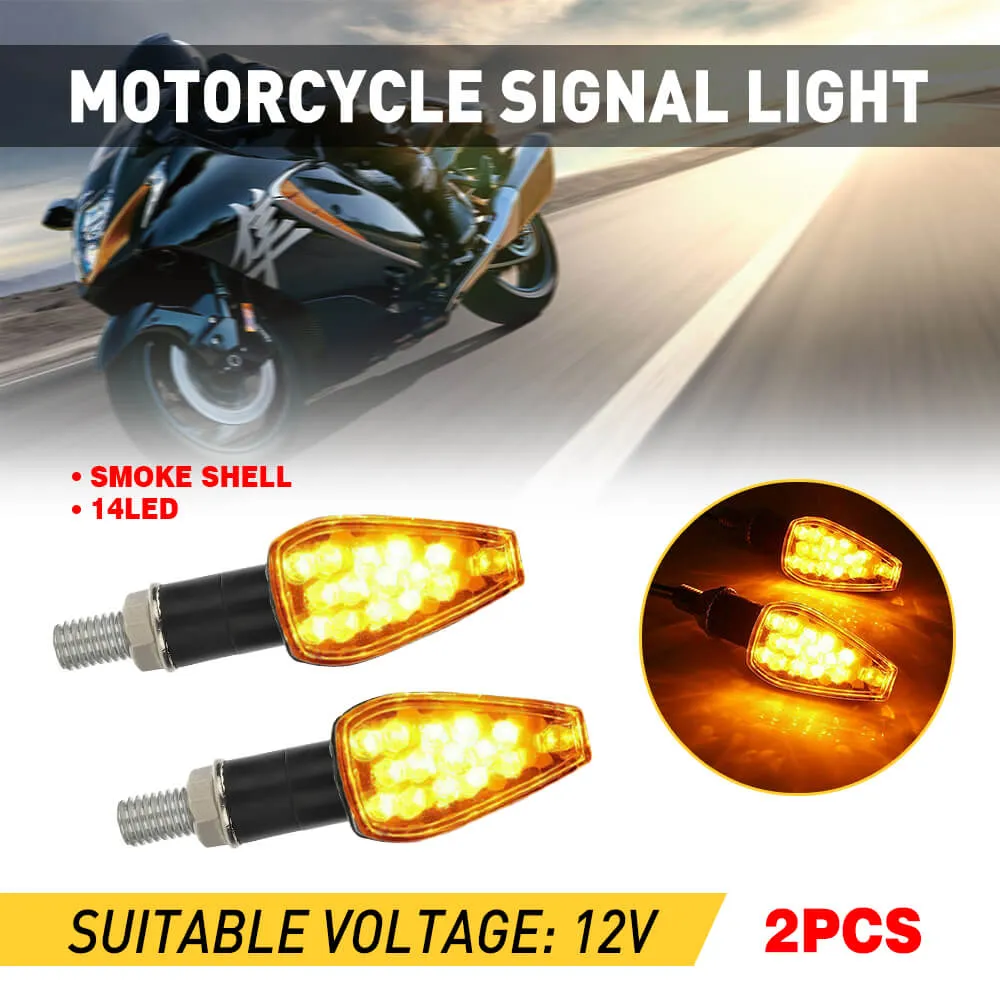 12V Motorcycle LED Turn Signals Yellow Front Rear Turn Signal Blinker Indicator Light Replacement 2pcs/4pcs