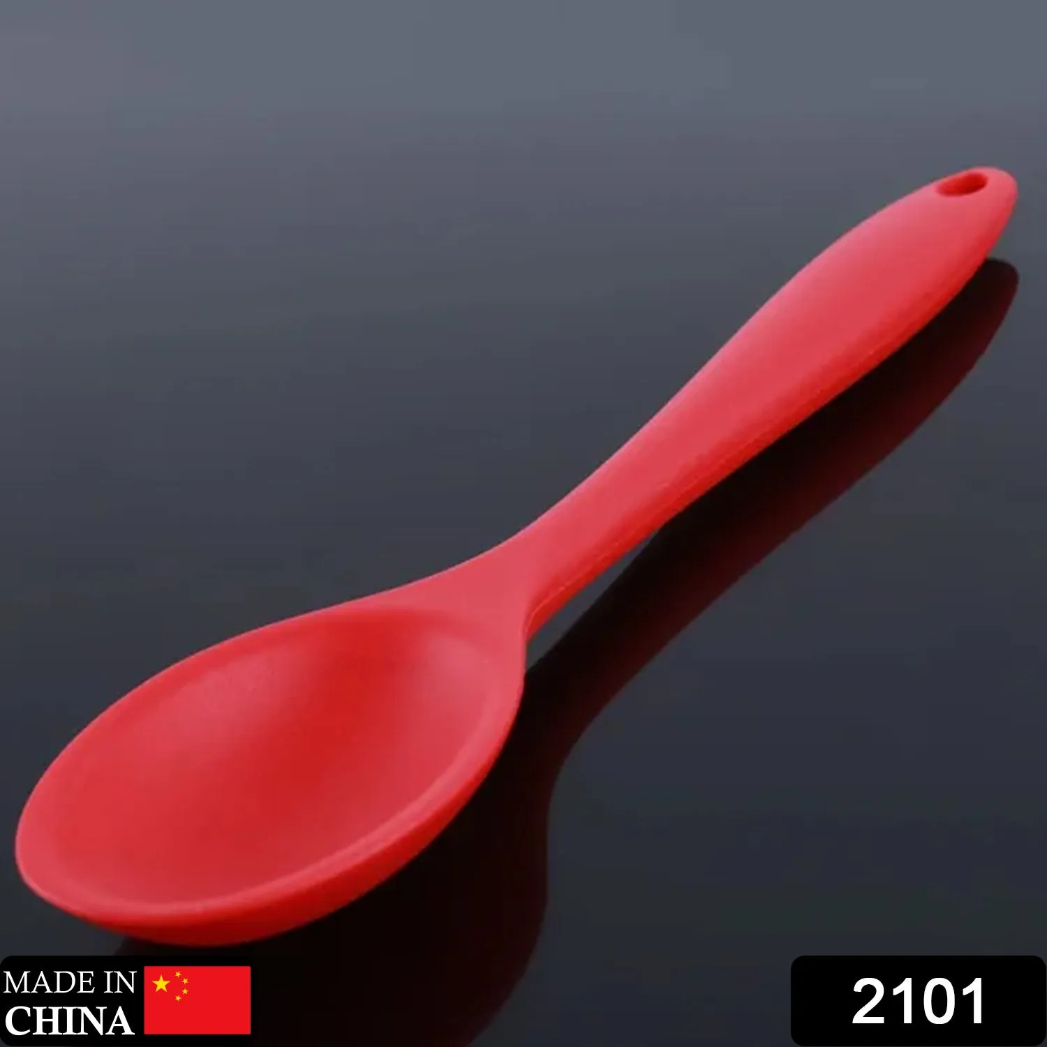 2101 Non-Stick Small Silicone Stainless Steel with Silicone Coating Spatula spoon.