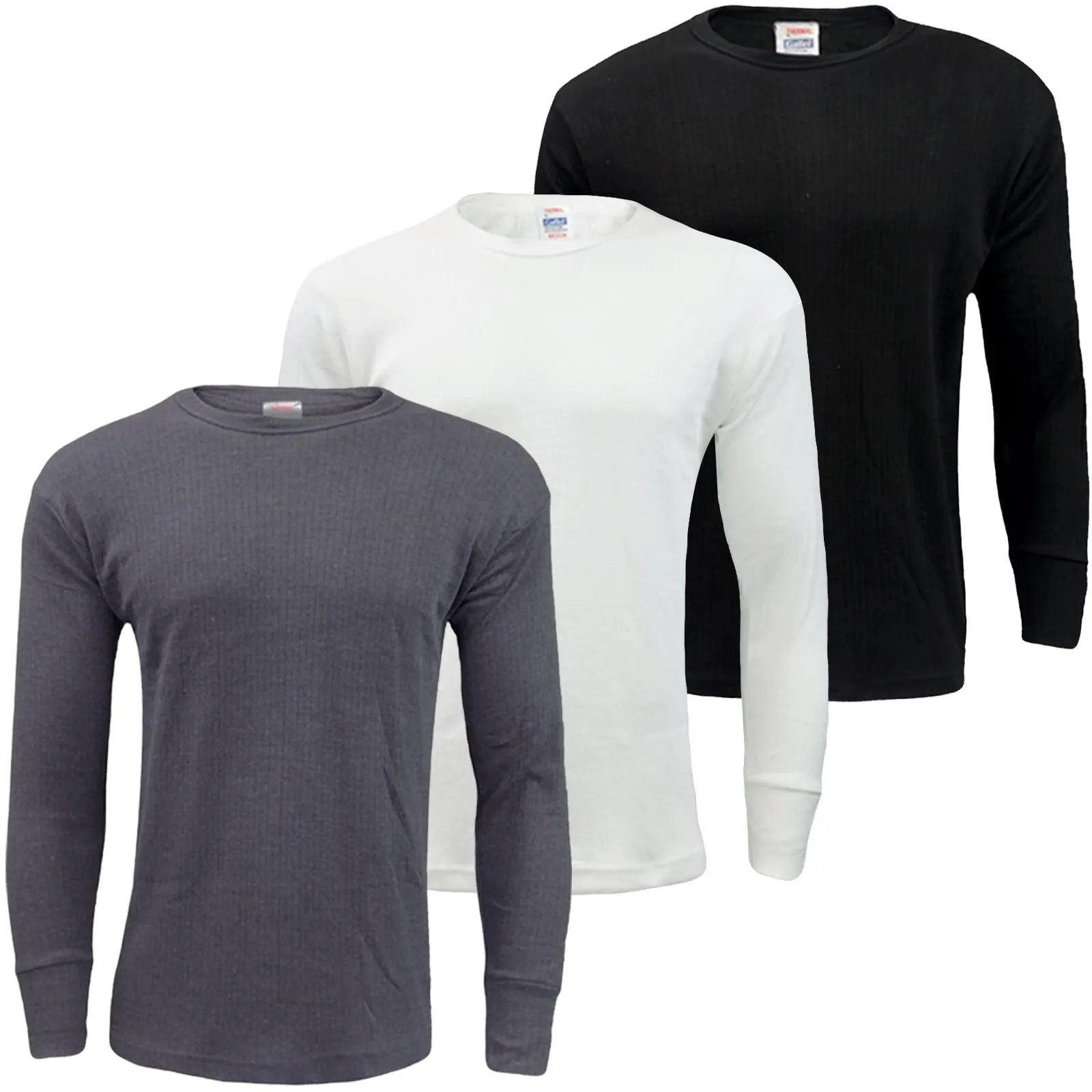 3 Pack Mens Thermal Long Sleeve Shirt