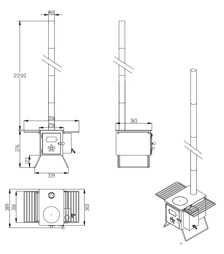 4K Eco Chill Outdoor Wood Burning Stove