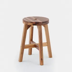 Acacia Wood Stool Round Top Chairs