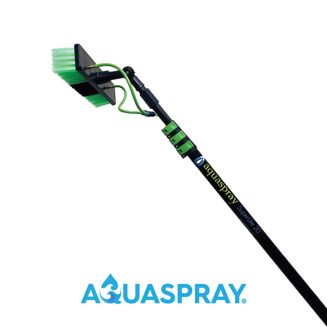 AquaSpray 4.2 Gallon Pro16 Backpack Water Tank & Pump, DI Resin Tank and Water fed Pole for Window and Solar Panel Cleaning