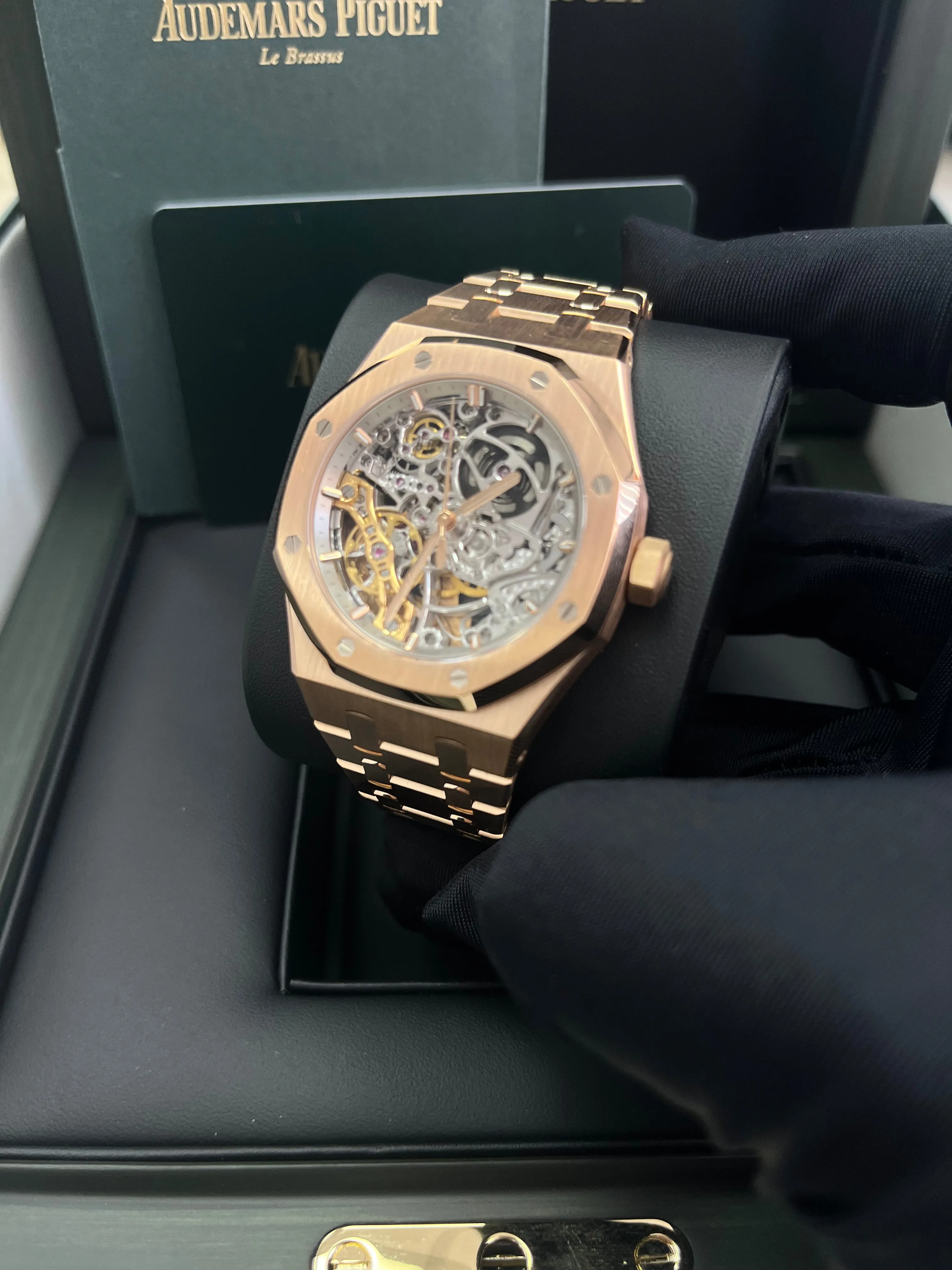 Audemars Piguet Royal Oak - 37mm Skeleton Rose Gold - Double Balance Wheel Openworked -PreOwned (Ref# 15467OR.OO.1256OR.01)