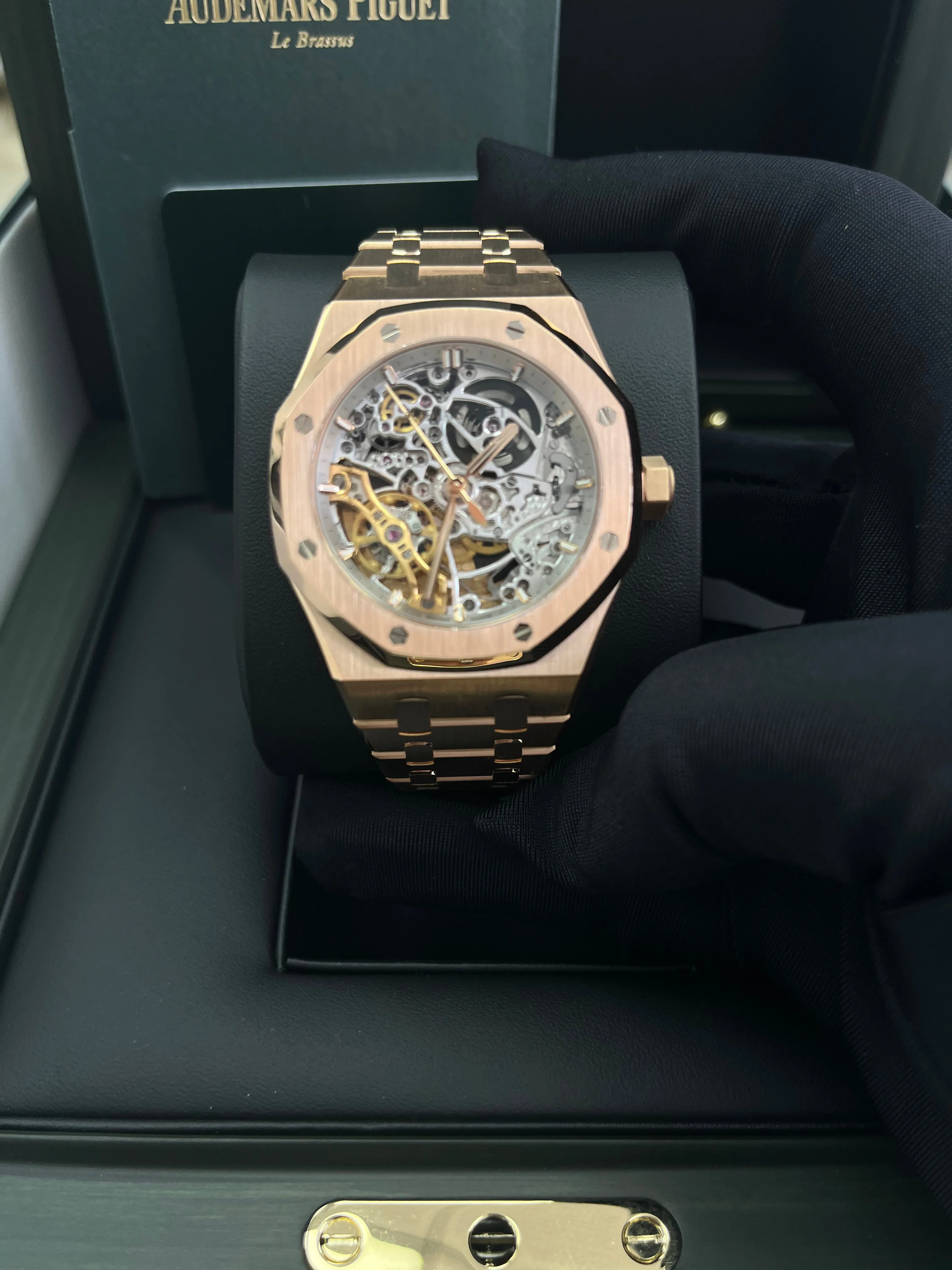 Audemars Piguet Royal Oak - 37mm Skeleton Rose Gold - Double Balance Wheel Openworked -PreOwned (Ref# 15467OR.OO.1256OR.01)