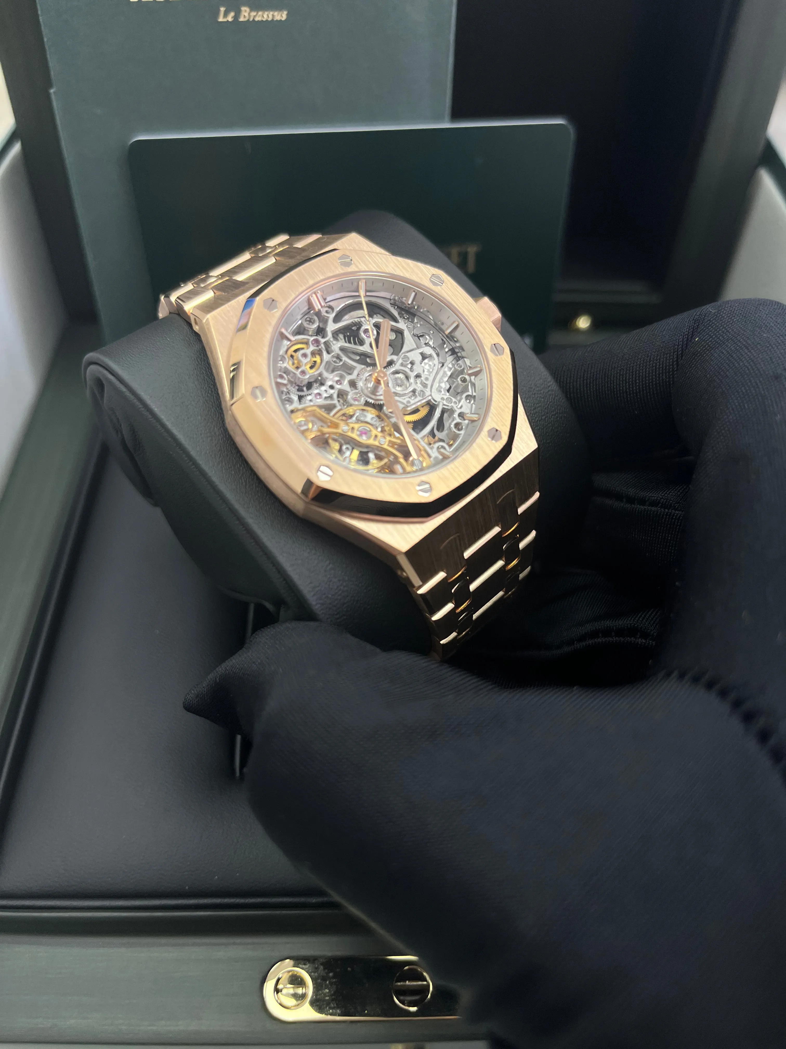 Audemars Piguet Royal Oak - 37mm Skeleton Rose Gold - Double Balance Wheel Openworked -PreOwned (Ref# 15467OR.OO.1256OR.01)