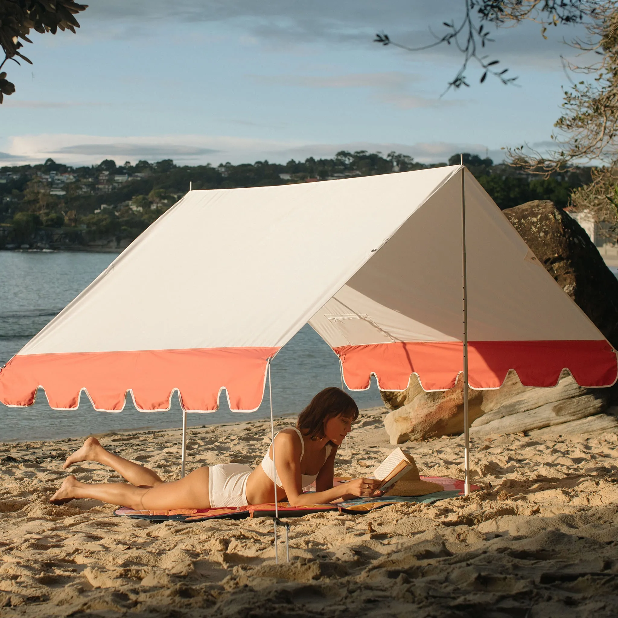 Beach Tent - Salt / coral