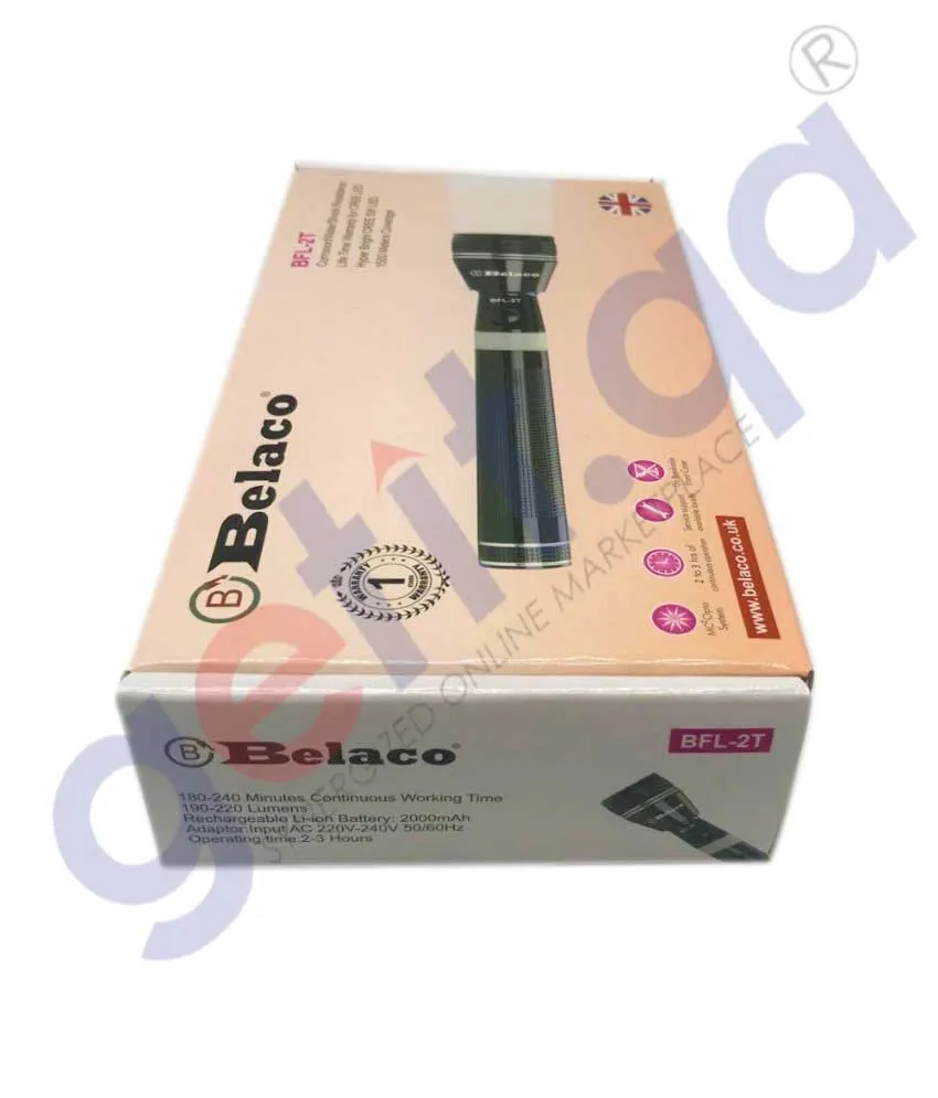 BELACO RECHARGEABLE LED FLASHLIGHT 2SC BLF-2T