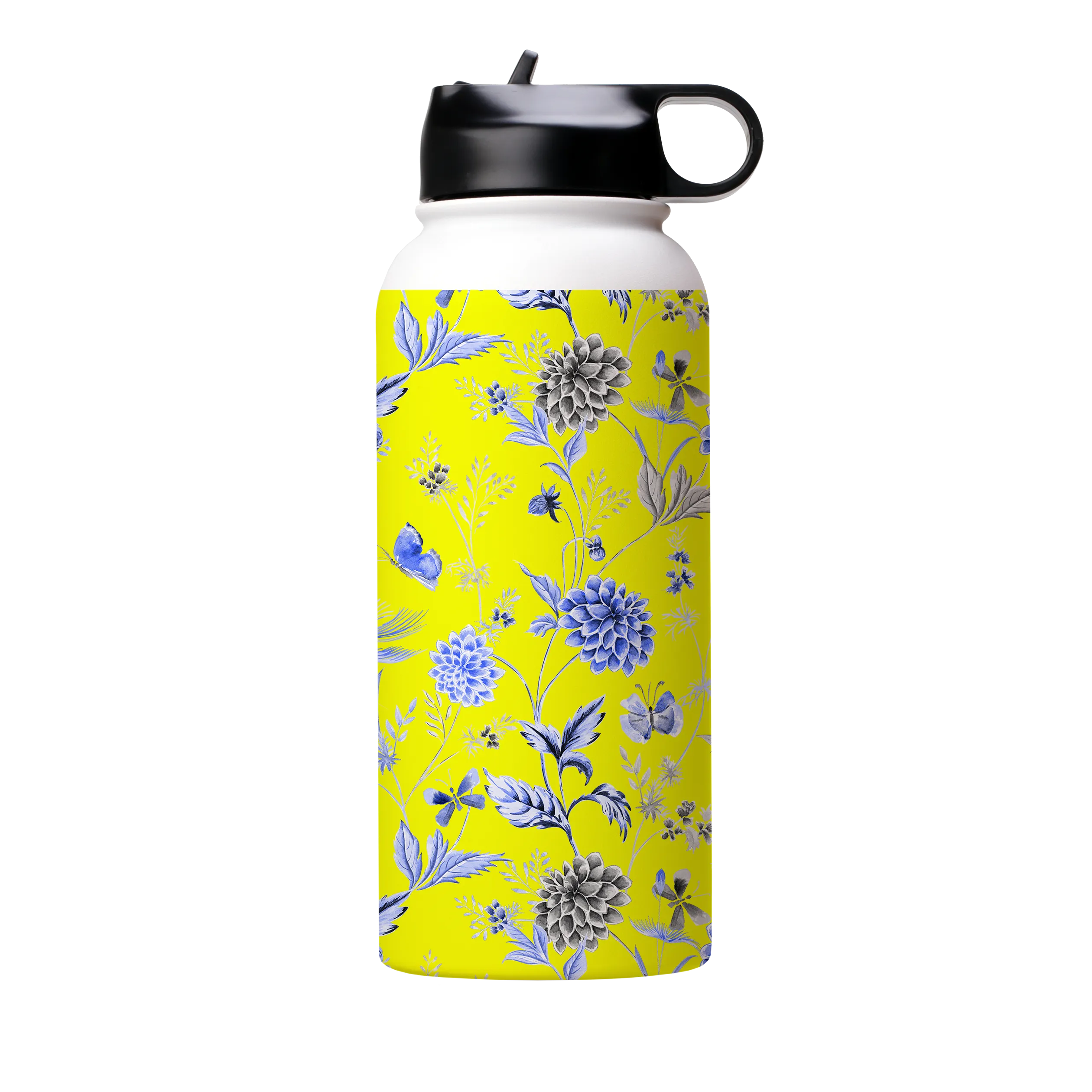 Blue Jam Yellow Insulated Stainless Steel Water Bottle