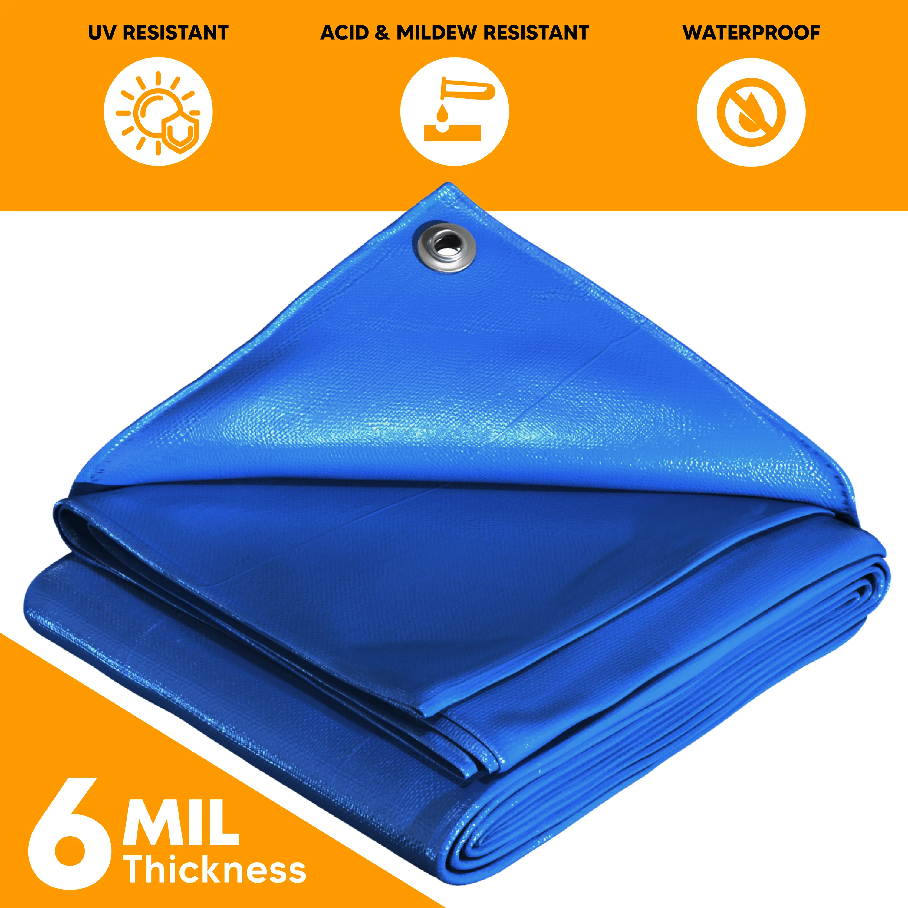 Blue Poly Tarp 10' x 20'