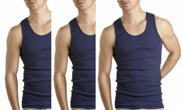 Bonds Mens 3 x Pack Of Chesty Cotton Singlets Tank Singlet White Navy Black Grey