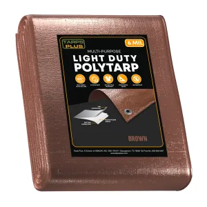 Brown Poly Tarp 10' x 20'