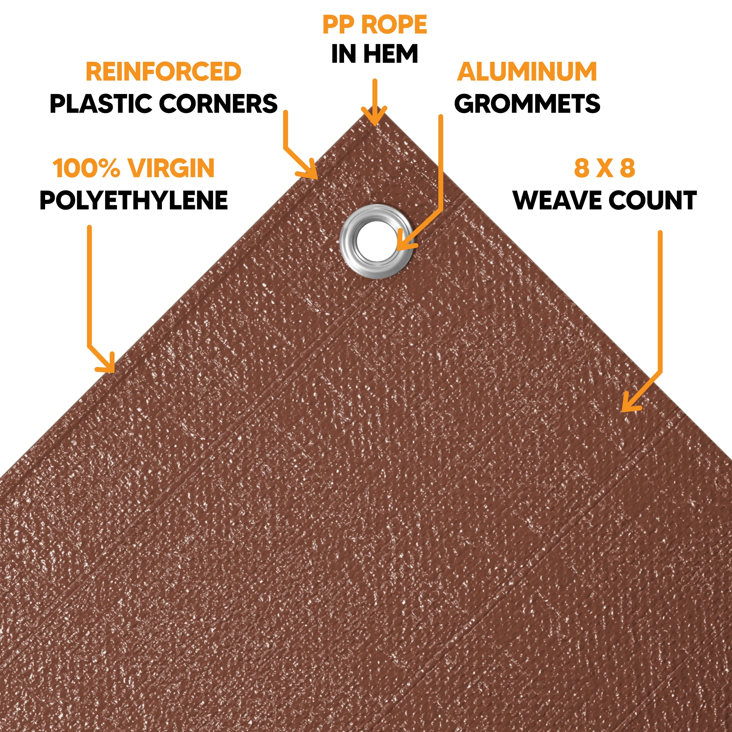 Brown Poly Tarp 20' x 30'