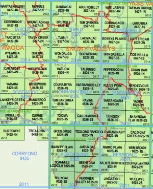 Cabramurra 8526-2-S 1:25k LPI Map Printed