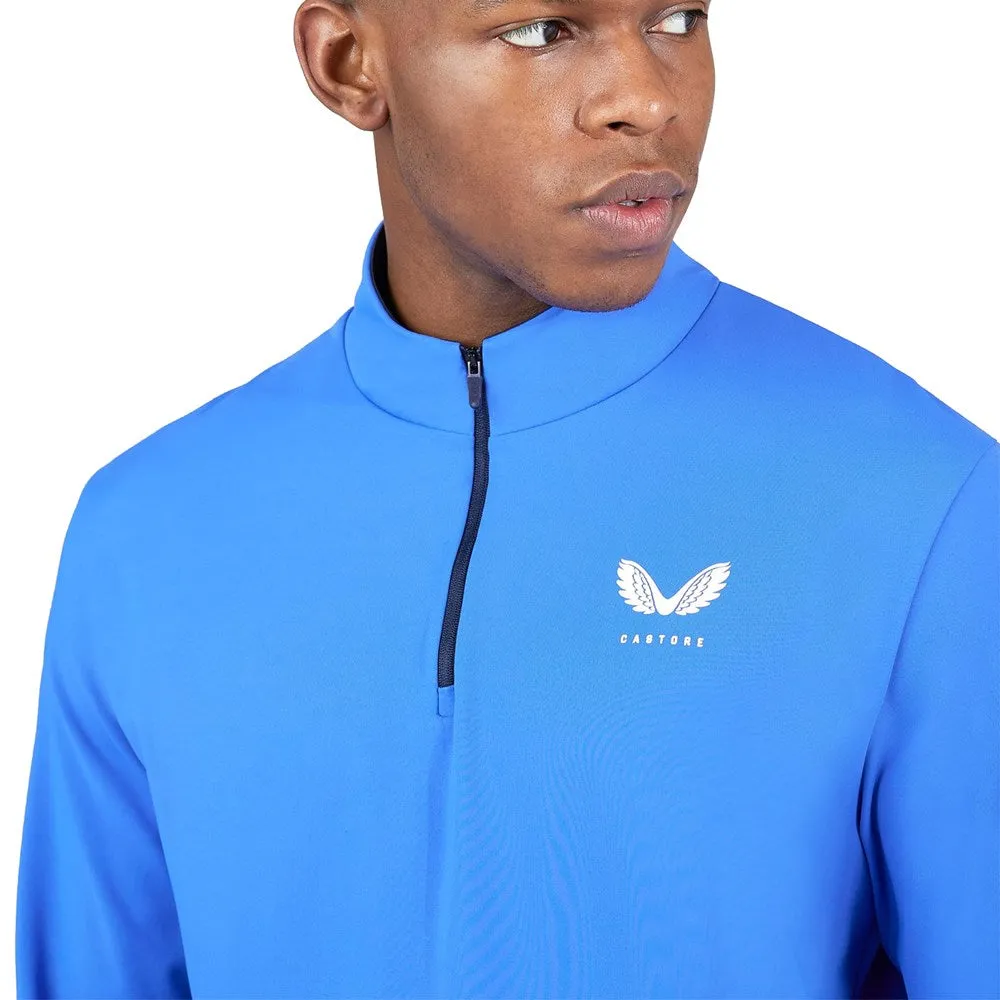 Castore Classic Mock Neck 1/4 Zip - Royal Blue