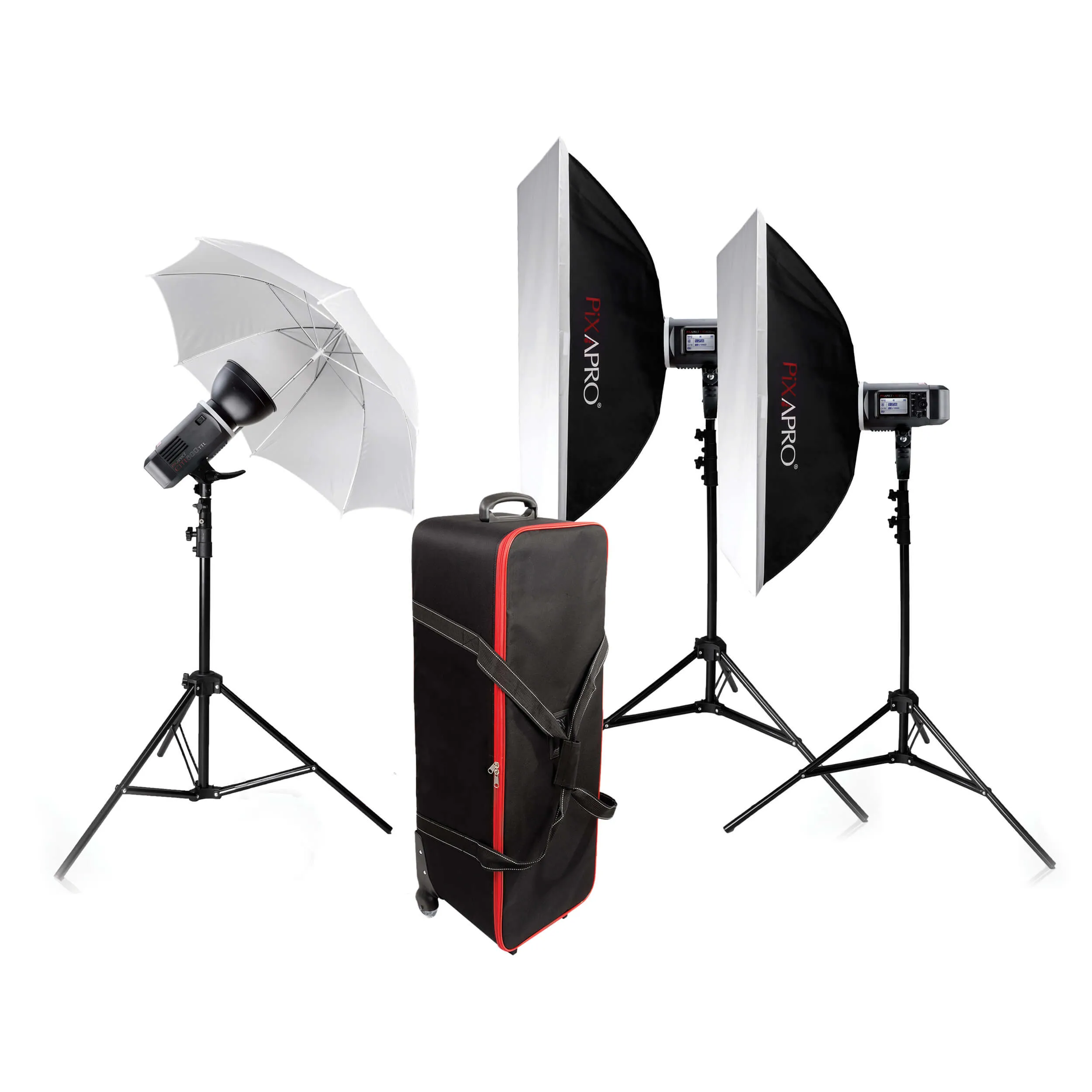 CITI600 Manual Battery Powered 3 Head Studio Flash Lighting Kit -GODOX AD600BM