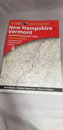 Delorme Hampshire NH/VT Atlas & Gazetteer Map Newest Edition Topo/Road Maps