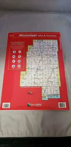 Delorme Mississippi MS Atlas & Gazetteer Map Newest Edition Topo / Road Maps