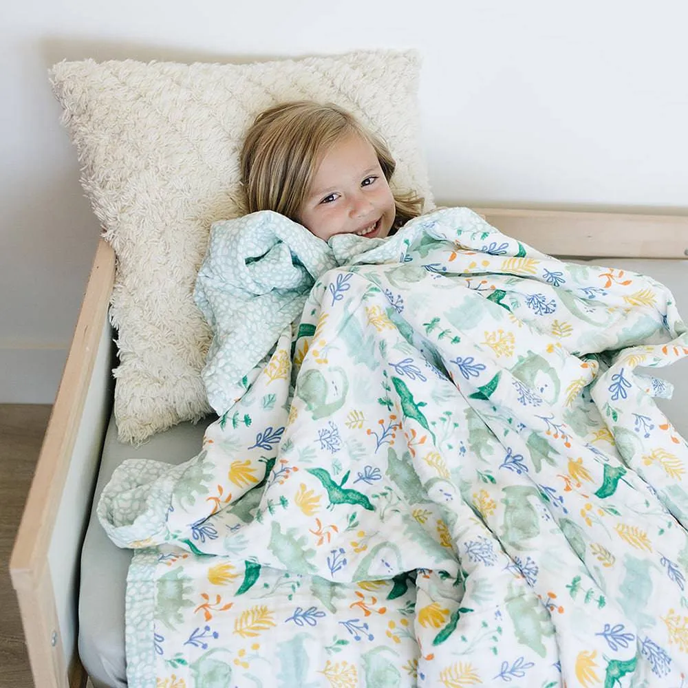 Dino Roar   Upscale Classic Muslin Super Snuggle Blanket