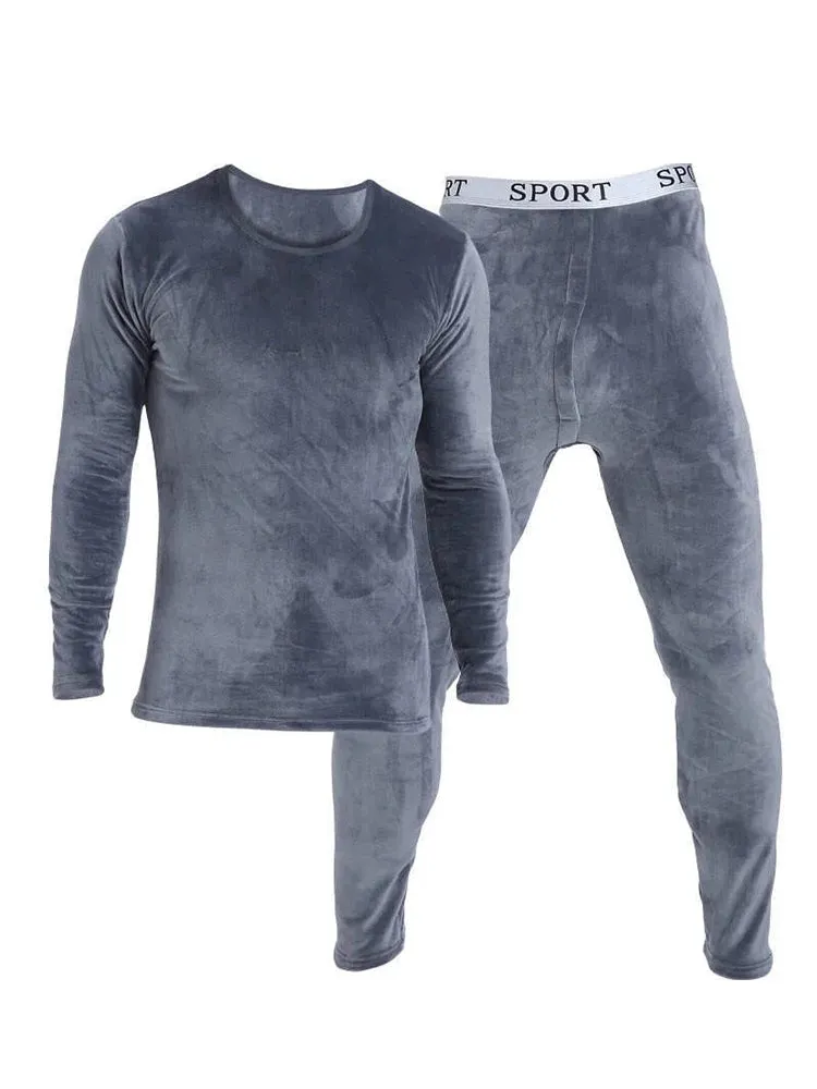 Double Heavyweight Fleece Thermal Underwear Set