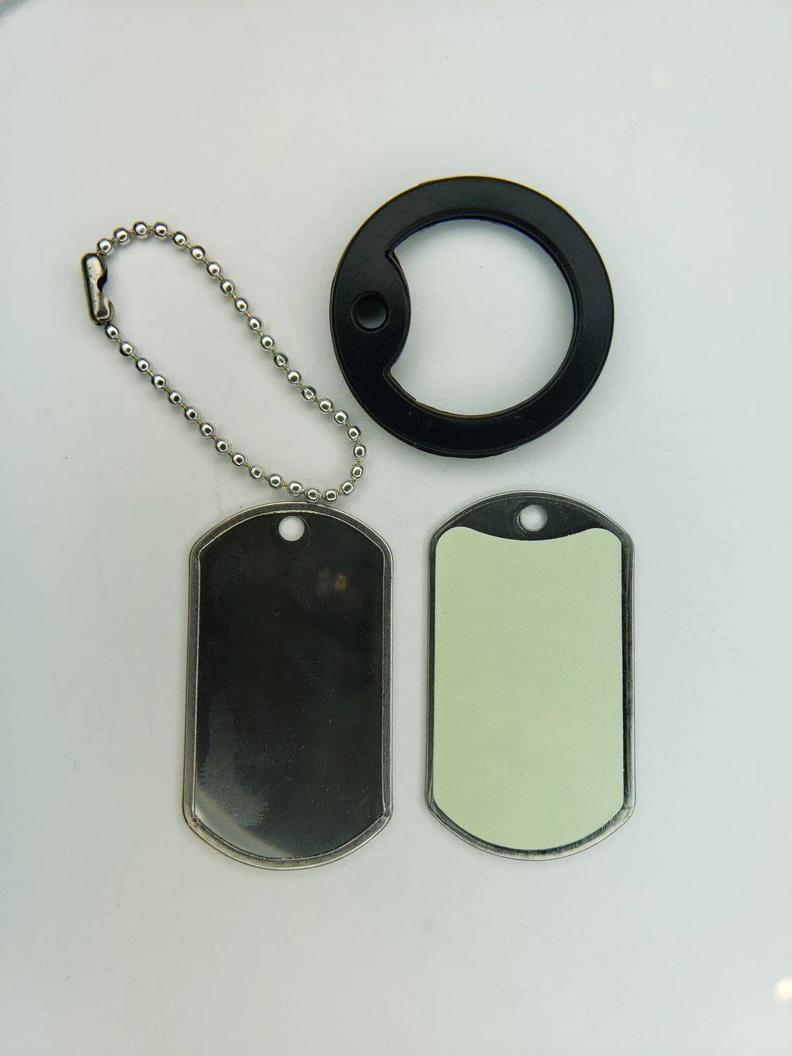 Emergency Signal Dog Tag : Glow in the Dark Dog Tag with Reflective Mirror