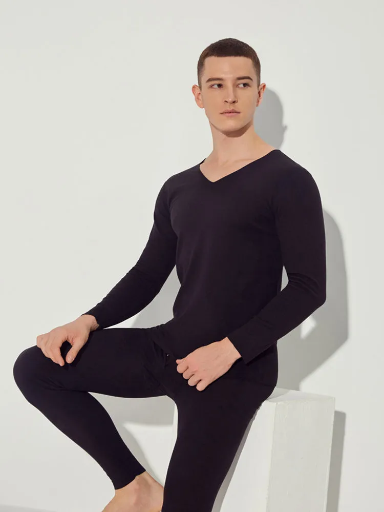 Fleece Lined Warm Men's Thermal Underwear Set