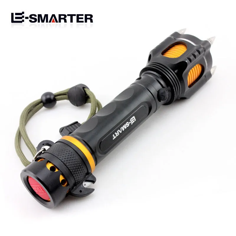 Genuine L2 XML T6LED rechargeable bright flashlight for self-defense, wolf security, home patrol and outdoor use