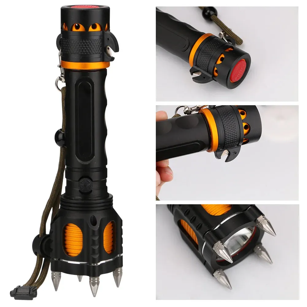 Genuine L2 XML T6LED rechargeable bright flashlight for self-defense, wolf security, home patrol and outdoor use