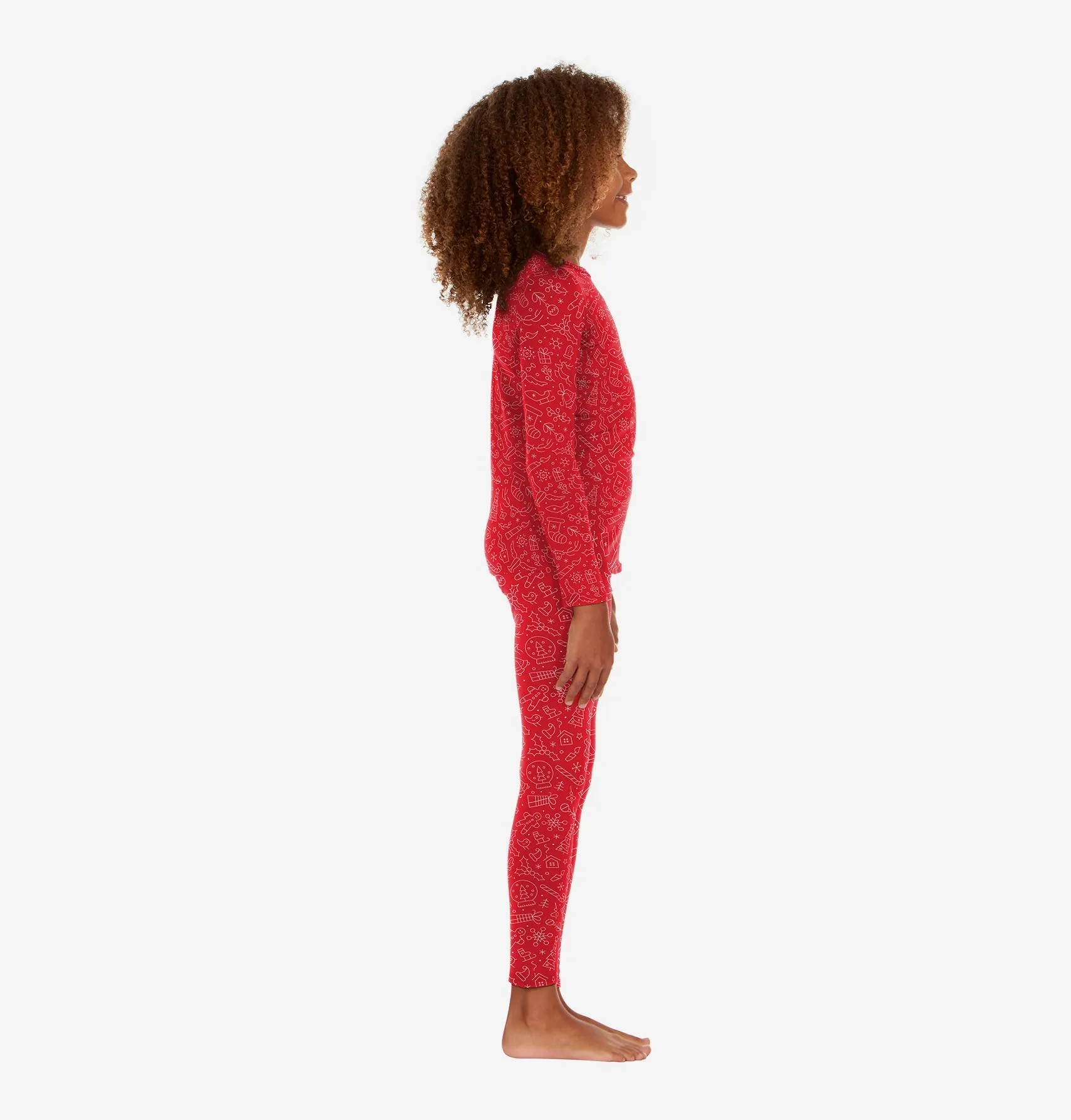 Girl's Print Thermal Set