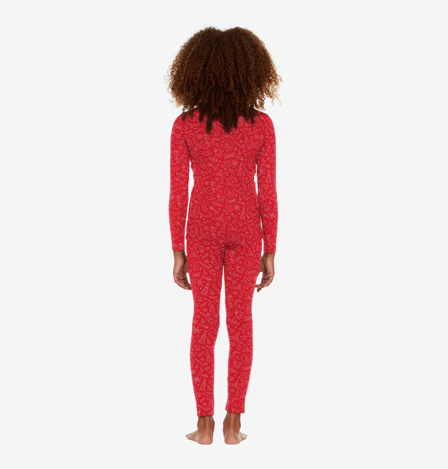 Girl's Print Thermal Set