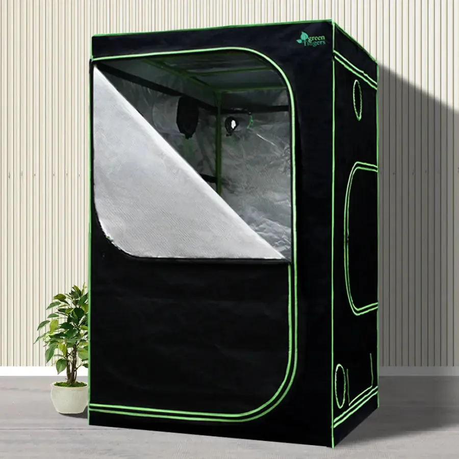 Green Fingers Grow Tent 1000W LED Grow Light 120X120X200cm Mylar 6" Ventilation