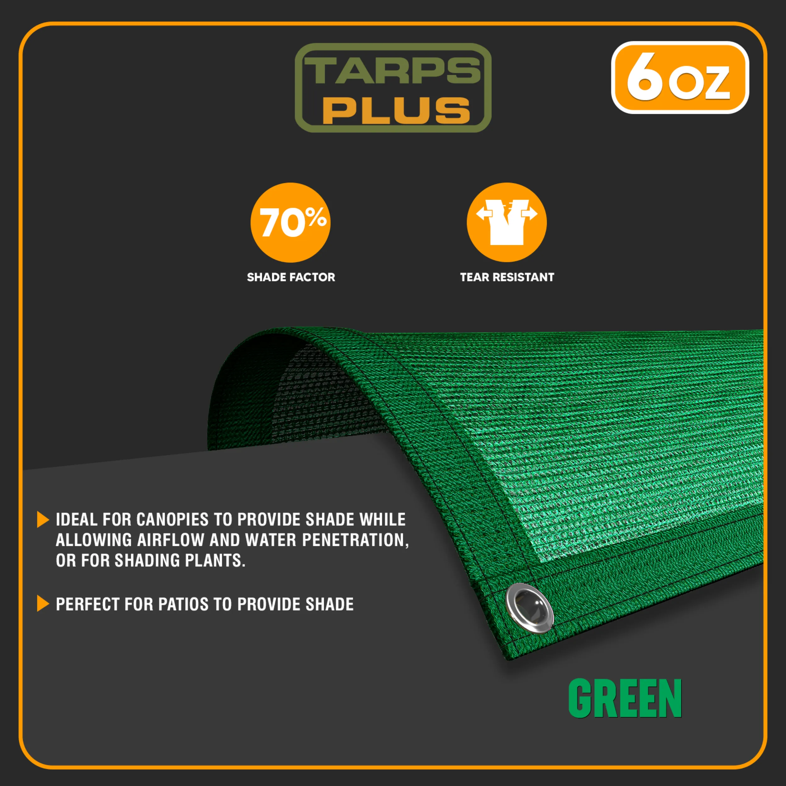 Green Mesh Tarp 10' x 10'- Blowout Sale