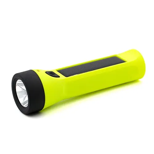 HYBRIDLIGHT Journey 300 Solar LED Waterproof Flashlight with USB Phone Charger, Yellow