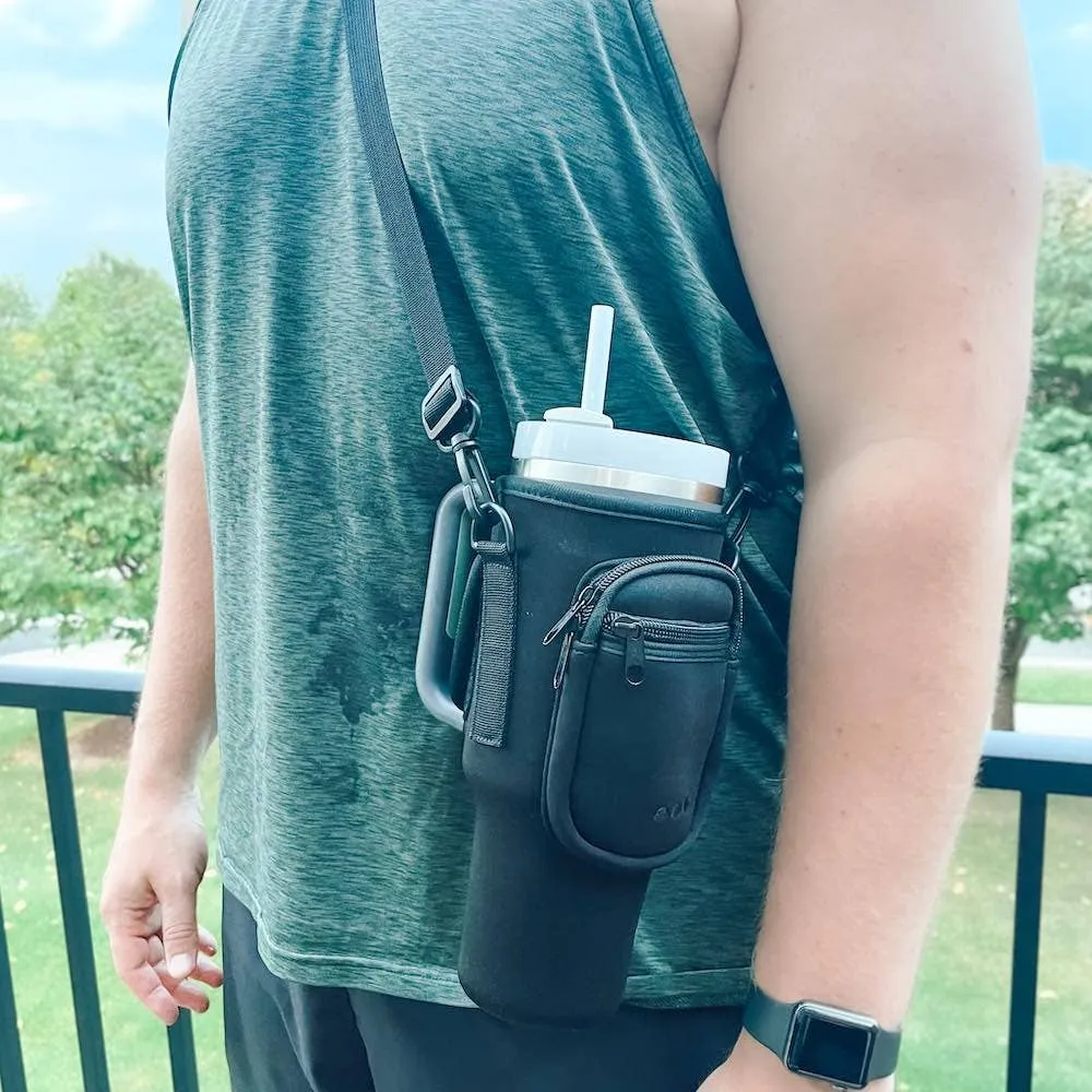 Hydration harness for water bottles