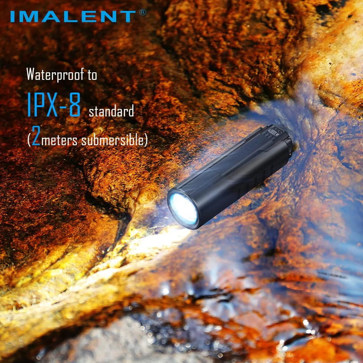 Imalent LD70 4000 Lumen Rechargeable EDC Flashlight - Black