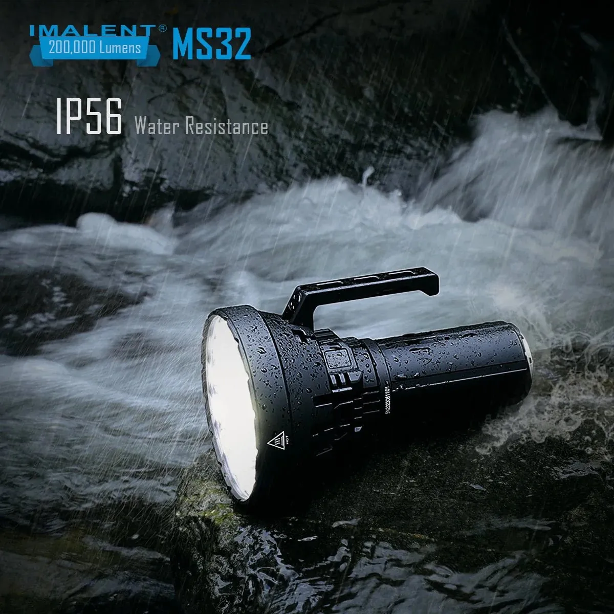 Imalent MS32 200,000 Lumen Rechargeable LED Flashlight - Brightest Handheld Flashlight In The World