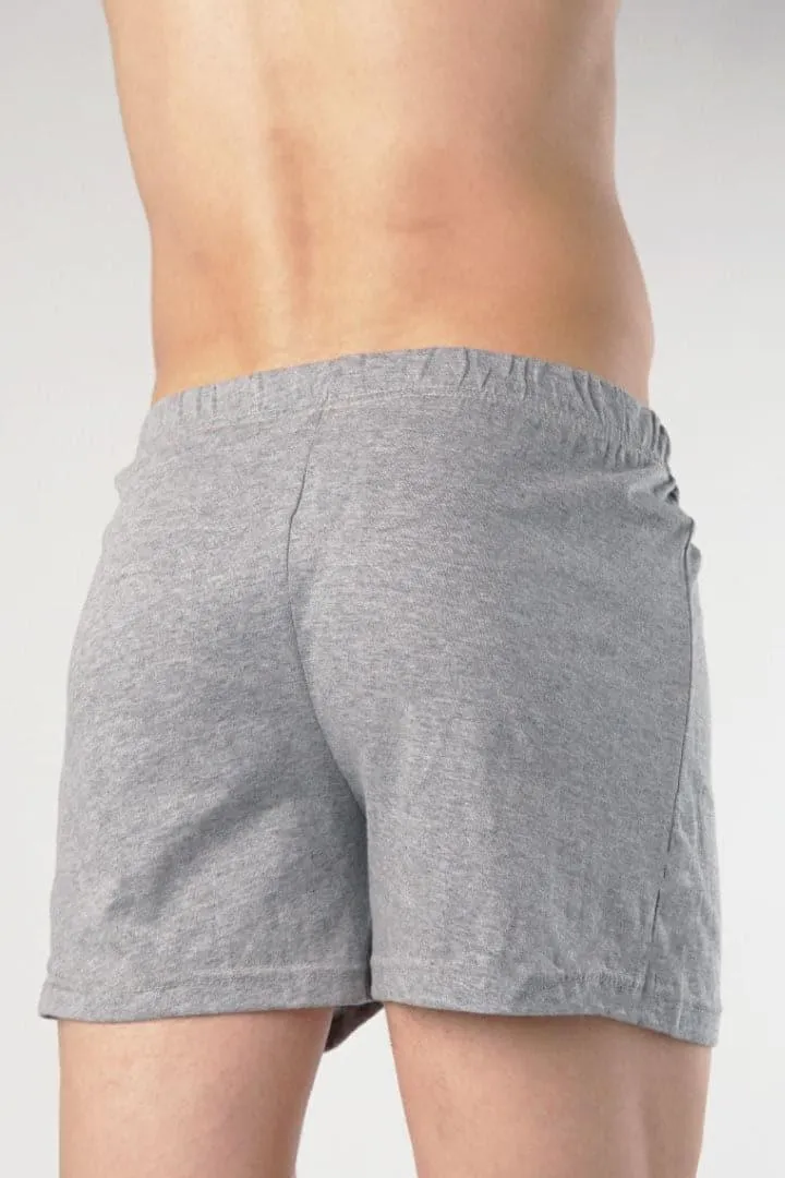 Jersey Boxer Shorts - Heather Grey