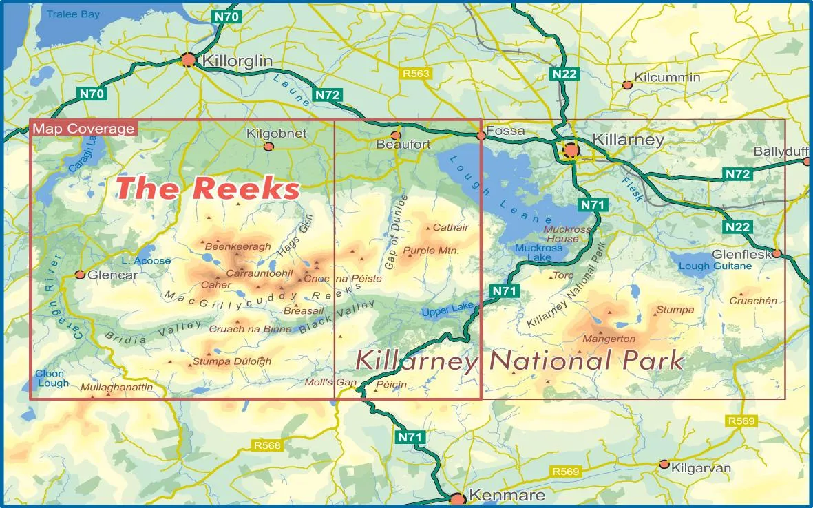 KILLARNEY NATIONAL PARK 1:20,000 SCALE MAP - WATERPROOF AND NON-WATERPROOF