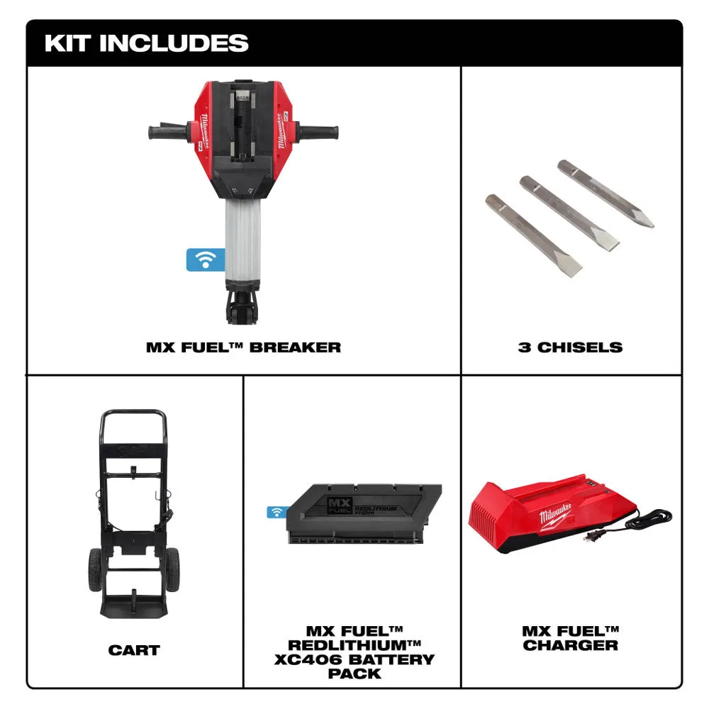 Milwaukee MXF368-1XC MX FUEL 1-1/8" Demolition Breaker Hammer Kit w/ Battery and Charger