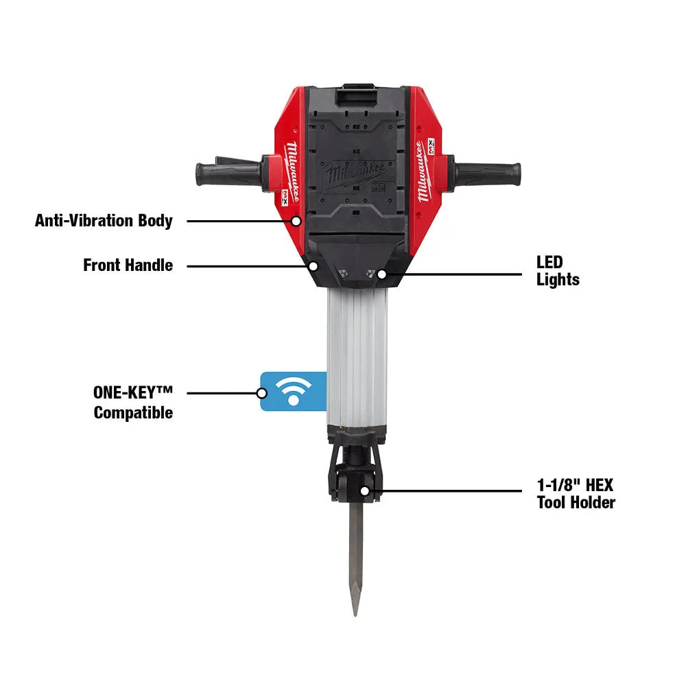 Milwaukee MXF368-1XC MX FUEL 1-1/8" Demolition Breaker Hammer Kit w/ Battery and Charger