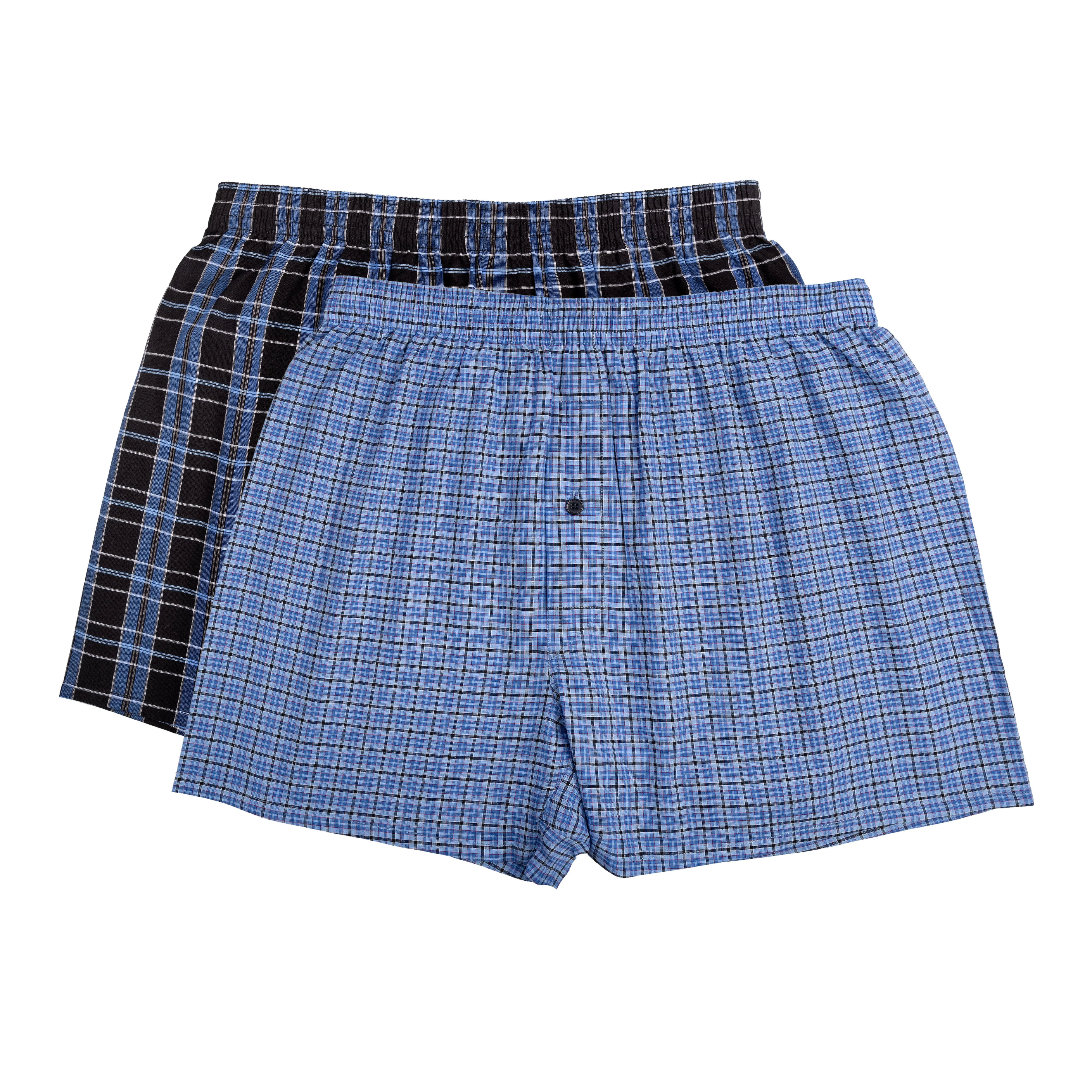 Premium Cotton Woven Boxer Shorts - 2 Pack