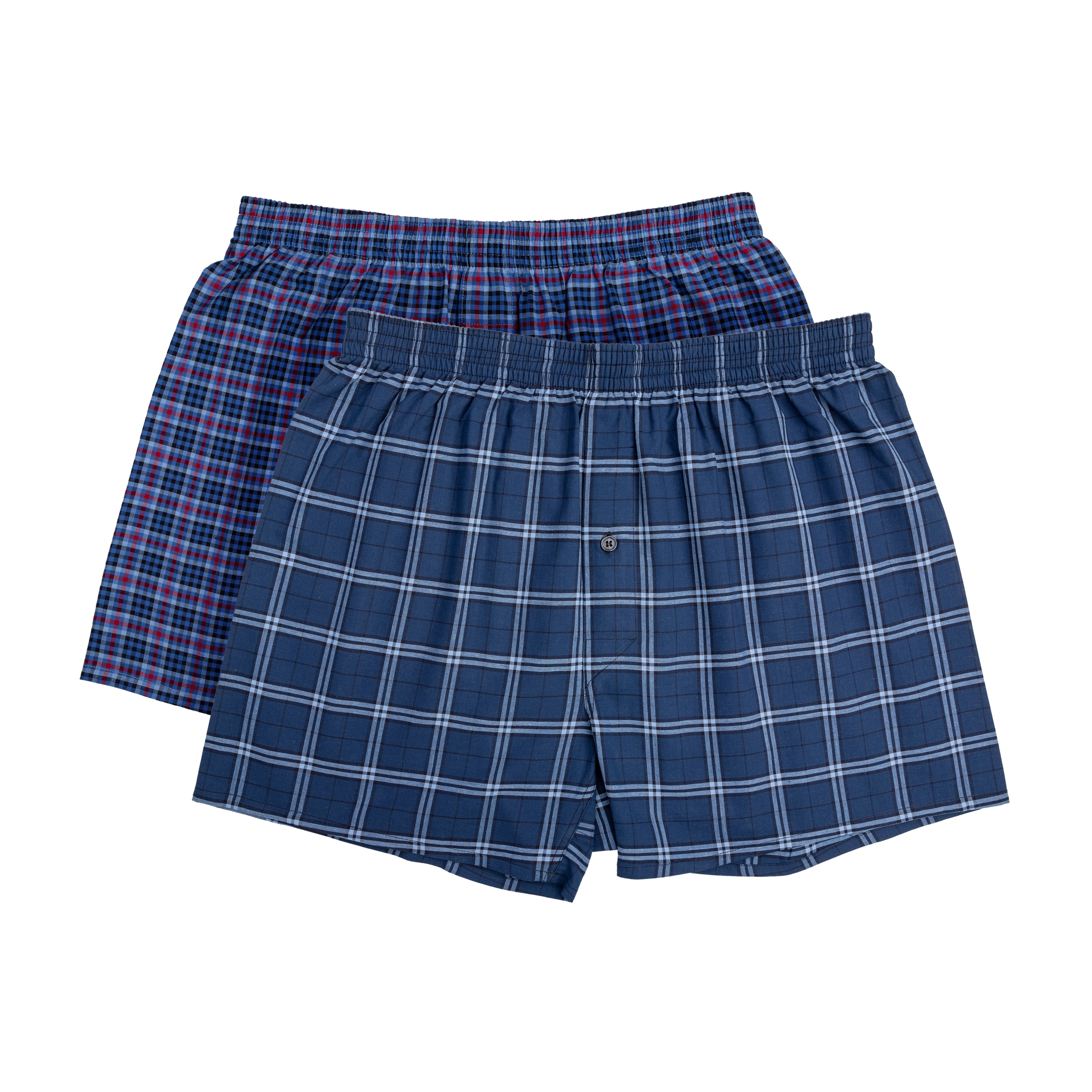 Premium Cotton Woven Boxer Shorts - 2 Pack