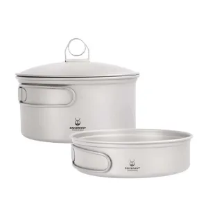 SilverAnt | Ultralight 2-Piece Cookware Set | Titanium