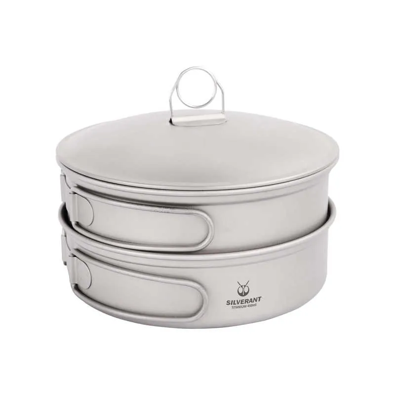 SilverAnt | Ultralight 2-Piece Cookware Set | Titanium