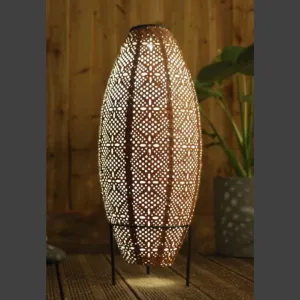 Solar Lantern - Oval - Brown