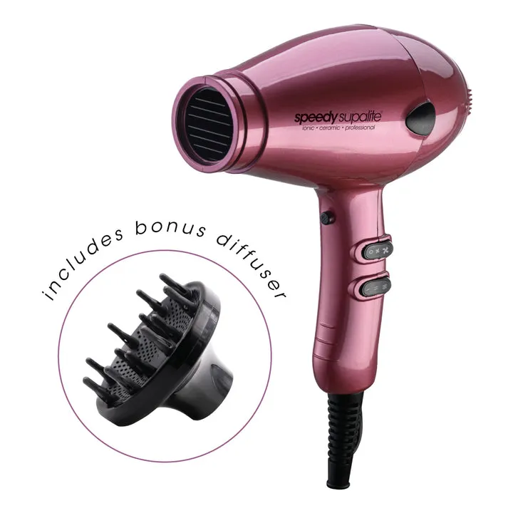 Speedy Supalite Ionic & Ceramic Professional Hairdryer - Blush