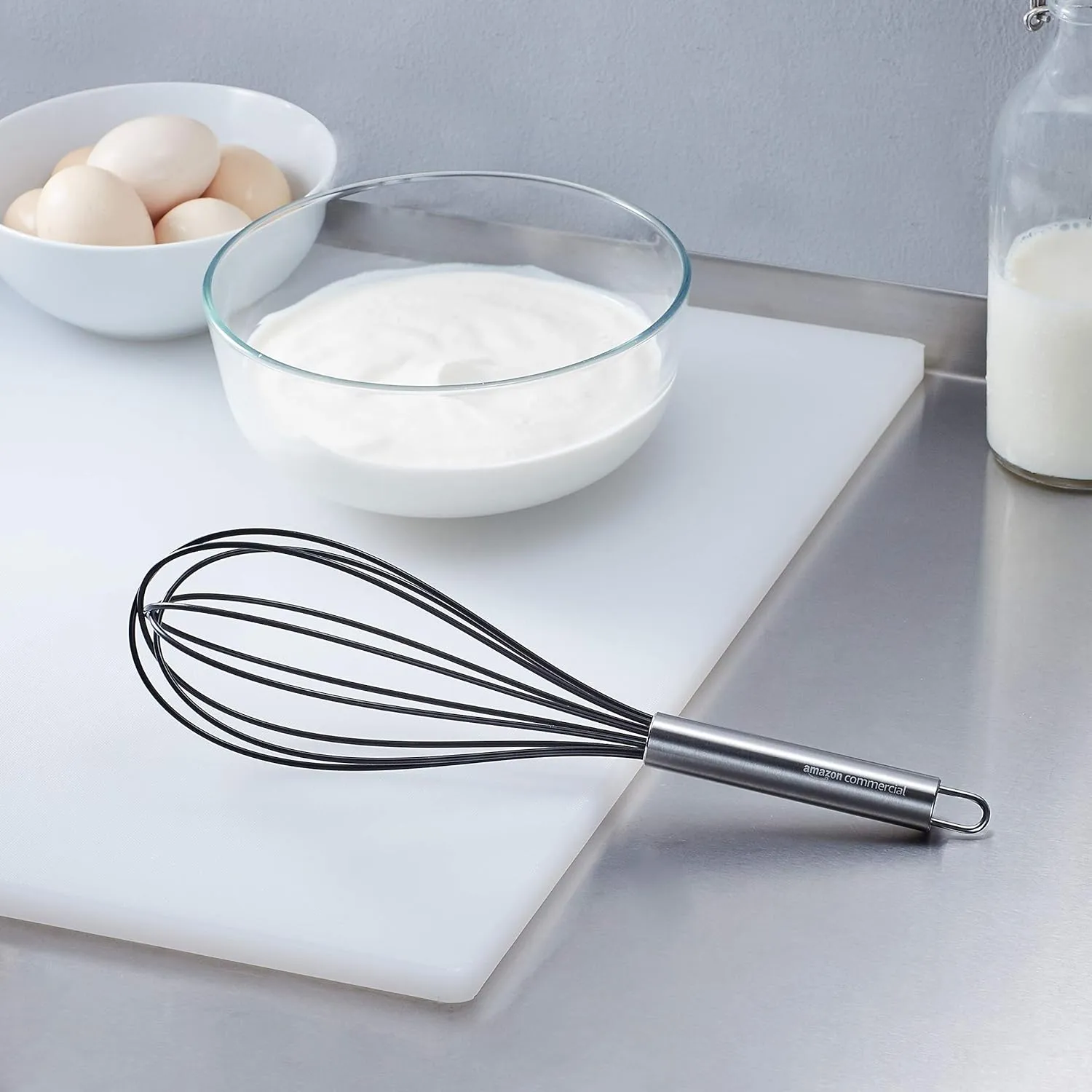 Stainless Steel & Silicone Non-Stick Coated Whisk, 12 Inch