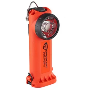 Streamlight Survivor X 90952 Rechargeable Right Angle Light With 120V 100V AC And 12V DC Bank Charger, Orange, One Size, 1 Each